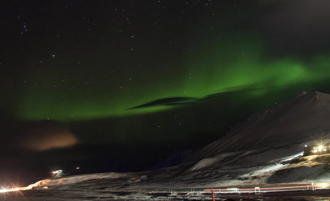 Beautiful aurora over Svalbard