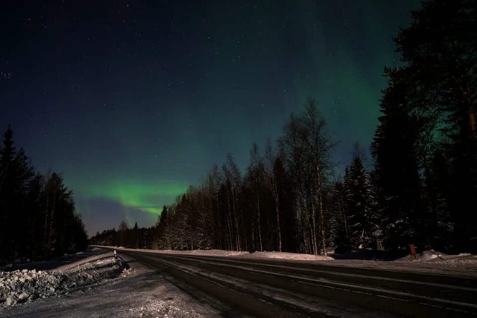 The natural spectacle in the middle of the night