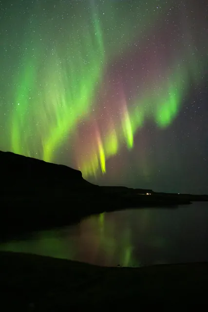 Aurora Borealis over Hills