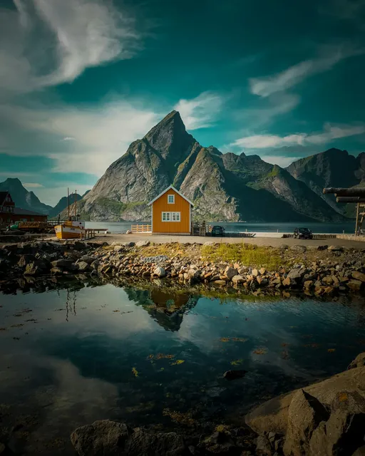 Brown Wooden House Near Mountain