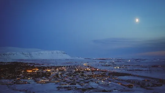 Hveragerði, Iceland at dusk