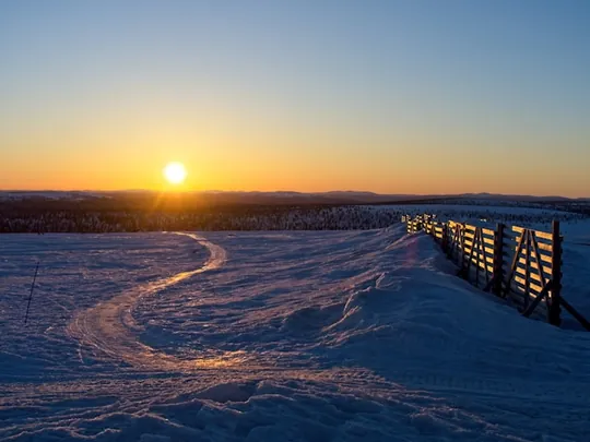 Sunset at Kaunispää, Saariselkä, Finland