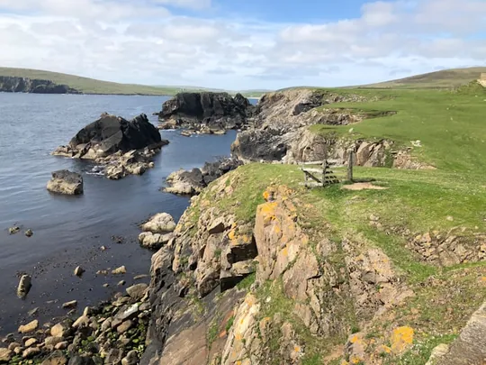 Dramatic coastal scenery on Unst Island, Shetland