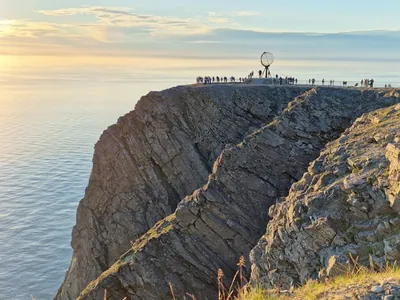 The rugged coastline at Nordkapp, Norway