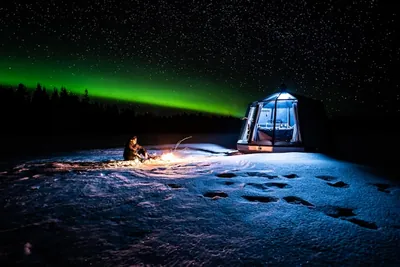 Northern lights in Ranua, Finland